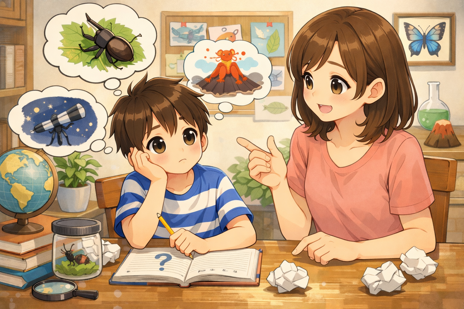 自由研究のテーマで悩む親子